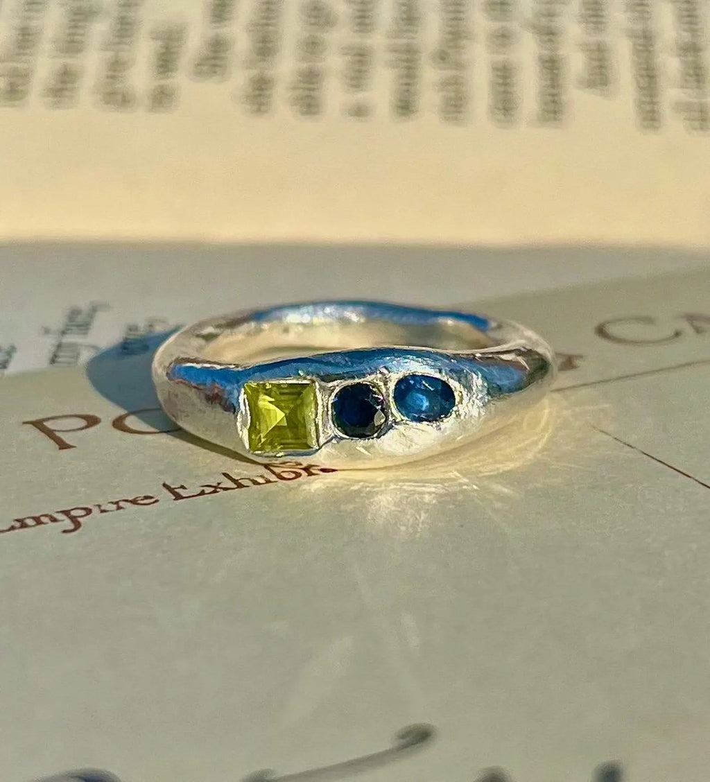 Peridot & Blue Sapphire